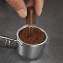 Modern dark wood espresso coffee stirrer – kitchen needle distributor by Decorbites