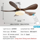 GobekUsa 58" Modern LED Ceiling Fan Light Strong Winds for Living Room & Restaurant