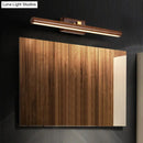 GobekUsa Dark Wood Nordic Linear Wall Sconce Bathroom LED Light with Acrylic Shade