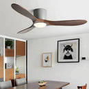 GobekUsa 52" Low Floor Fan Lights Wood Blade Remote Control Ceiling Fan Strong Winds