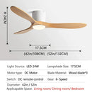 GobekUsa 52" Low Floor Fan Lights Wood Blade Remote Control Ceiling Fan Strong Winds