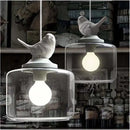 GobekUsa Bird LED Glass Chandeliers - Modern Creative Restaurant Ceiling Lights