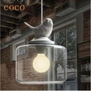 GobekUsa Bird LED Glass Chandeliers - Modern Creative Restaurant Ceiling Lights