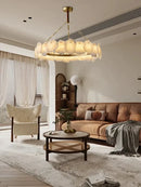 GobekUsa Brass Marble Ceiling Chandelier: Modern Living Room Dining Table Hanging Lamp