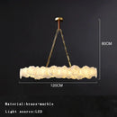 GobekUsa Brass Marble Ceiling Chandelier: Modern Living Room Dining Table Hanging Lamp
