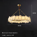GobekUsa Brass Marble Ceiling Chandelier: Modern Living Room Dining Table Hanging Lamp