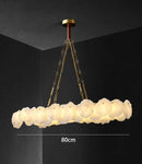 GobekUsa Brass Marble Ceiling Chandelier: Modern Living Room Dining Table Hanging Lamp
