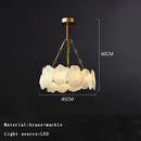 GobekUsa Brass Marble Ceiling Chandelier: Modern Living Room Dining Table Hanging Lamp