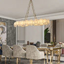 GobekUsa Brass Marble Ceiling Chandelier: Modern Living Room Dining Table Hanging Lamp