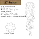 GobekUsa Bubble LED Chandelier: Modern Art Glass Ball Lighting for Home, Hotel, Hallway