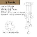GobekUsa Bubble LED Chandelier: Modern Art Glass Ball Lighting for Home, Hotel, Hallway