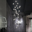 GobekUsa Bubble LED Chandelier: Modern Art Glass Ball Lighting for Home, Hotel, Hallway