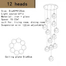 GobekUsa Bubble LED Chandelier: Modern Art Glass Ball Lighting for Home, Hotel, Hallway
