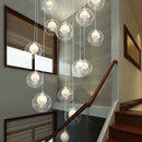 GobekUsa Bubble LED Chandelier: Modern Art Glass Ball Lighting for Home, Hotel, Hallway