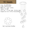 GobekUsa Bubble LED Chandelier: Modern Art Glass Ball Lighting for Home, Hotel, Hallway
