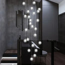 GobekUsa Bubble LED Chandelier: Modern Art Glass Ball Lighting for Home, Hotel, Hallway