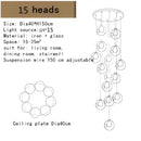 GobekUsa Bubble LED Chandelier: Modern Art Glass Ball Lighting for Home, Hotel, Hallway