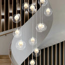 GobekUsa Bubble LED Chandelier: Modern Art Glass Ball Lighting for Home, Hotel, Hallway