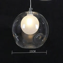 GobekUsa Bubble LED Chandelier: Modern Art Glass Ball Lighting for Home, Hotel, Hallway