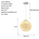 GobekUsa Cream Moon LED Pendant Chandelier: Modern Living Room Kitchen Bedroom Lighting