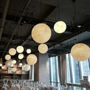 GobekUsa Cream Moon LED Pendant Chandelier: Modern Living Room Kitchen Bedroom Lighting