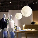GobekUsa Cream Moon LED Pendant Chandelier: Modern Living Room Kitchen Bedroom Lighting