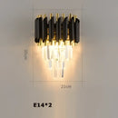 GobekUsa Crystal Black Clear LED Chandelier Lighting for Staircase Foyer