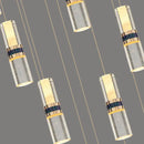 GobekUsa Crystal Columnar Chandelier for Stairway, Bubble Design for Home, Restaurant, or Bar