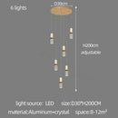 GobekUsa Crystal Columnar Chandelier for Stairway, Bubble Design for Home, Restaurant, or Bar