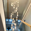 GobekUsa Crystal Columnar Chandelier for Stairway, Bubble Design for Home, Restaurant, or Bar