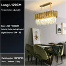 GobekUsa Crystal Gold Chandelier LED Ceiling Pendant for Living Room Bedroom Kitchen Island