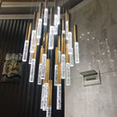 GobekUsa Crystal Gold Chandelier for Living Room Staircase Kitchen - Modern Nordic Design