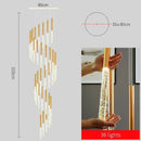 GobekUsa Crystal Gold Chandelier for Living Room Staircase Kitchen - Modern Nordic Design