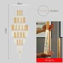 GobekUsa Crystal Gold Chandelier for Living Room Staircase Kitchen - Modern Nordic Design