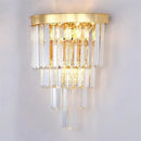GobekUsa Crystal Gold Black LED Chandelier - Multi-Storey Modern Round Pendant Lamp