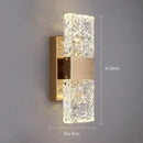 GobekUsa Crystal Gold LED Wall Sconce Modern Light for Bedroom Living Room Home Decor