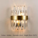 GobekUsa Crystal Gold LED Wall Sconce Modern Light for Bedroom Living Room Home Decor