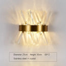 GobekUsa Crystal Gold LED Wall Sconce Modern Light for Bedroom Living Room Home Decor