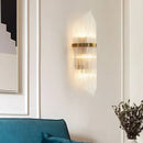 GobekUsa Crystal Gold LED Wall Sconce Modern Light for Bedroom Living Room Home Decor
