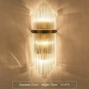 GobekUsa Crystal Gold LED Wall Sconce Modern Light for Bedroom Living Room Home Decor