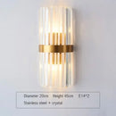 GobekUsa Crystal Gold LED Wall Sconce Modern Light for Bedroom Living Room Home Decor