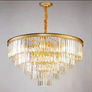 GobekUsa Crystal Gold Black LED Chandelier: Modern Multi-Storey Pendant Lamp Lighting