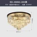GobekUsa Crystal Gold Black LED Chandelier: Modern Multi-Storey Pendant Lamp Lighting