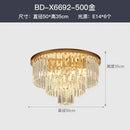 GobekUsa Crystal Gold Black LED Chandelier: Modern Multi-Storey Pendant Lamp Lighting