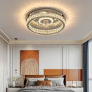 GobekUsa Crystal LED Ceiling Fan Remote Control Modern Bedroom Light Fixtures