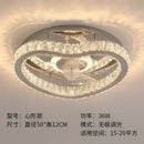 GobekUsa Crystal LED Ceiling Fan Remote Control Modern Bedroom Light Fixtures