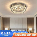 GobekUsa Crystal LED Ceiling Fan Remote Control Modern Bedroom Light Fixtures