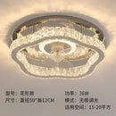 GobekUsa Crystal LED Ceiling Fan Remote Control Modern Bedroom Light Fixtures