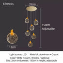 GobekUsa Crystal LED Chandelier for Modern Living Room Decor