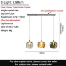 GobekUsa Crystal LED Chandelier for Living Room Staircase Kitchen Island Light